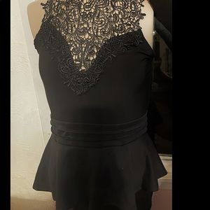 Lace black fancy dress